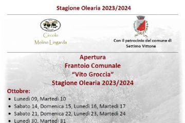 Stagione Olearia 2023-2024 - Apertura Frantoio
